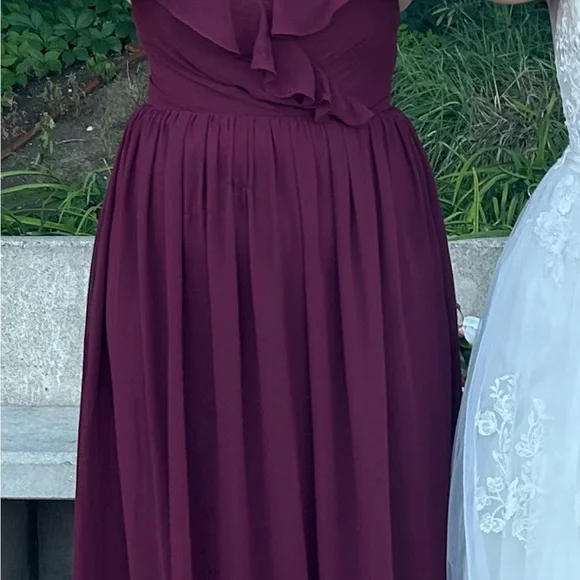 Azazie Deep Red Maxi Dress - Picture 4 of 4